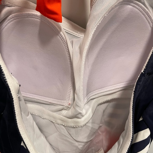 Boden Blue and White One Piece Swimsuit with Nautical Stripes. Size 8. Like new! - Picture 4 of 6